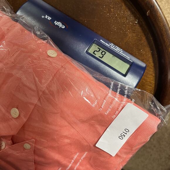 Haupt Germany Shirt Men’s 14½ S Orange Button-Up Long Sleeve - Picture 12 of 12